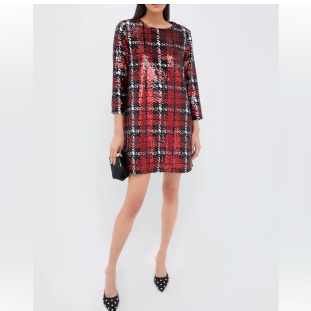 NWT Tuckernuck Pierre Sequin Plaid Dress